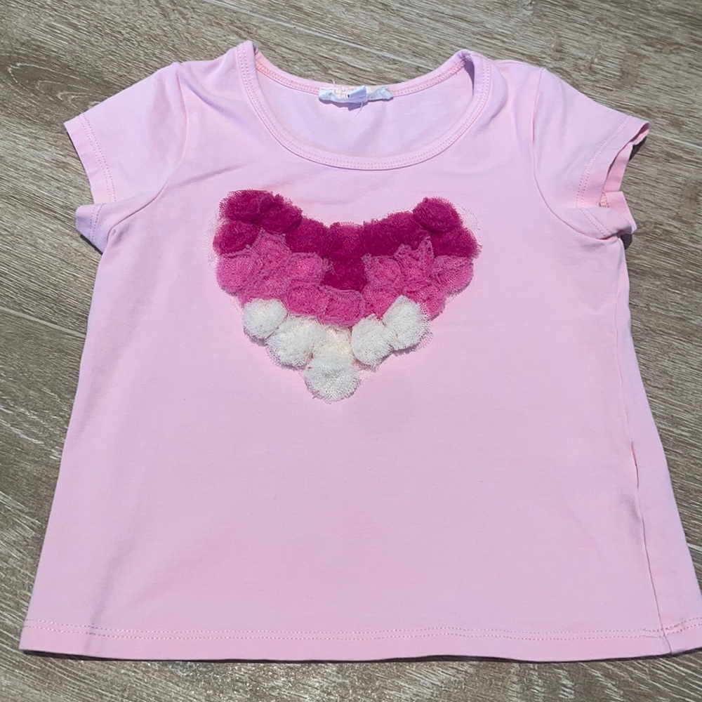 TRULY ME GIRLS TOP WITH HEART DETAIL